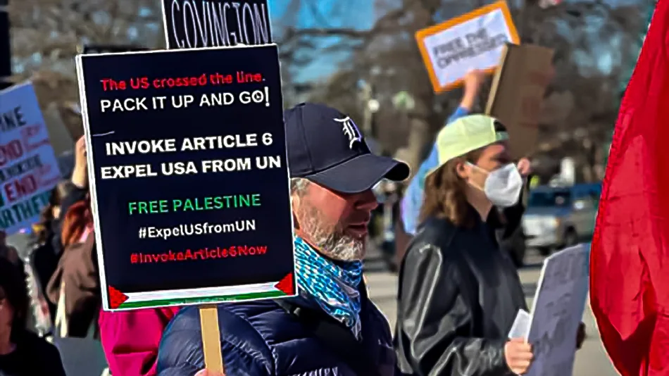 Invoke Article 6 campaign demonstrators