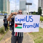Photograph of a campaign demonstration or placard