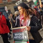 Photograph of a campaign demonstration or placard