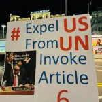 Photograph of a campaign demonstration or placard