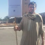 Photograph of a campaign demonstration or placard