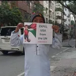 Photograph of a campaign demonstration or placard