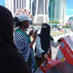 Photograph of a campaign demonstration or placard