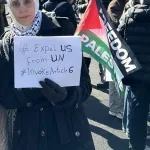 Photograph of a campaign demonstration or placard